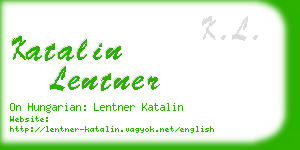 katalin lentner business card